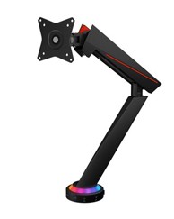 ICY BOX Stalak za monitor stolni IB-MSG303BL-T do 32", RGB, 2x USB 3.0, crni